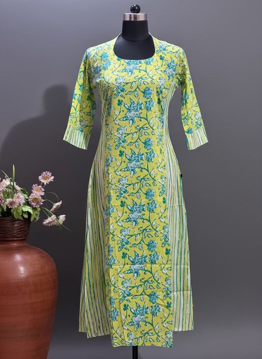 PURE COTTON A LINE KURTI