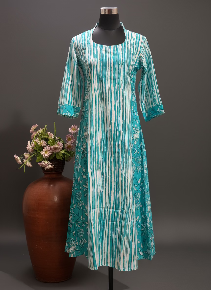 PURE COTTON A LINE KURTI- BB286