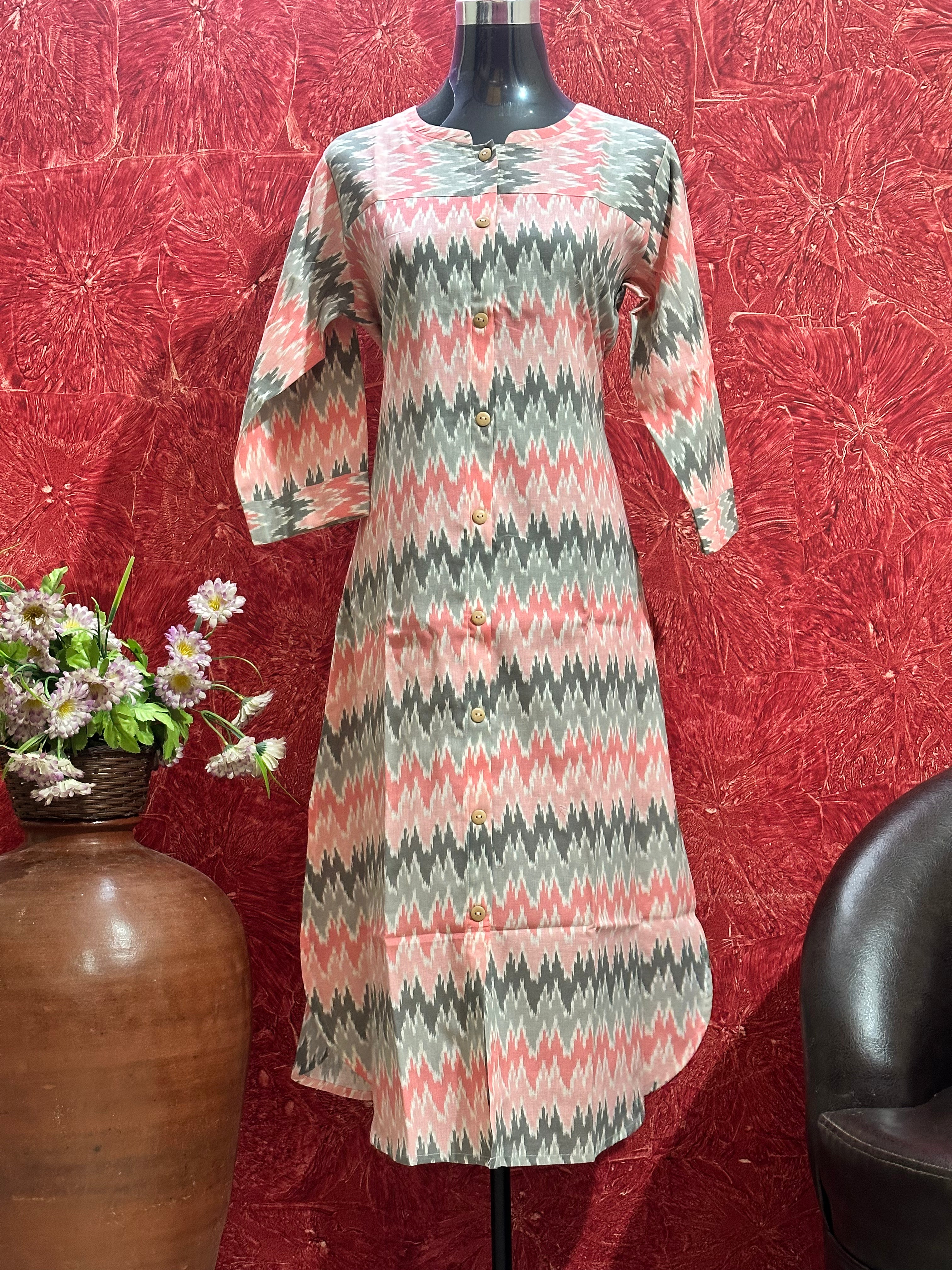 PURE COTTON A LINE KURTI - BB334