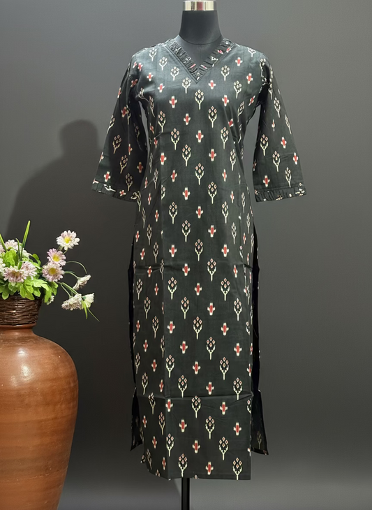 PURE COTTON SLITTED KURTI - BB347