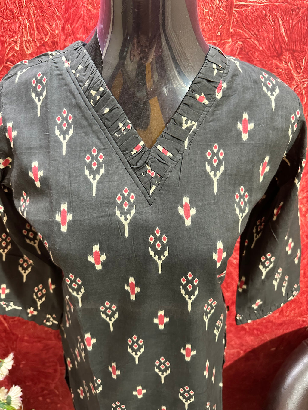 PURE COTTON SLITTED KURTI - BB347