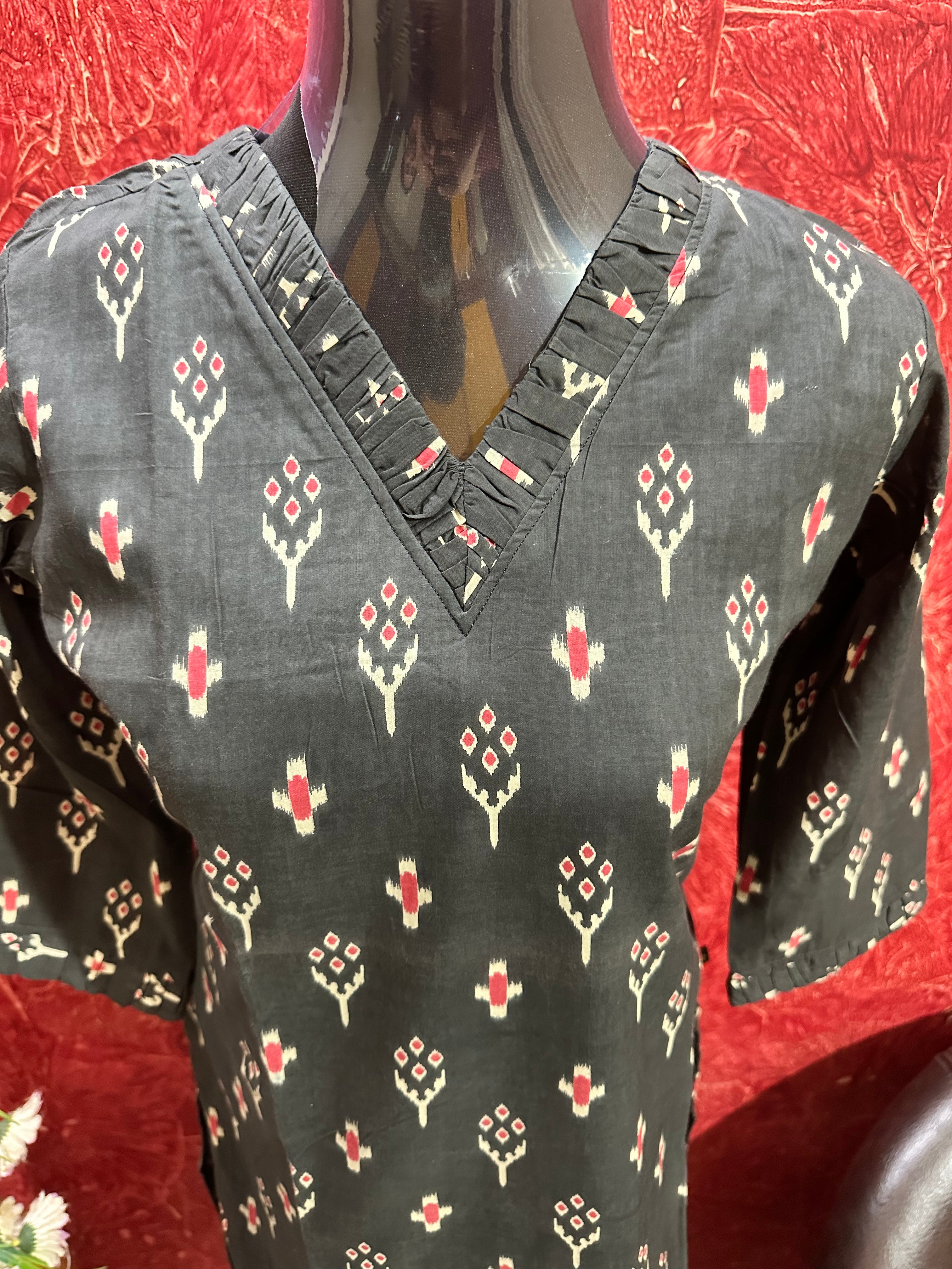 PURE COTTON SLITTED KURTI - BB347