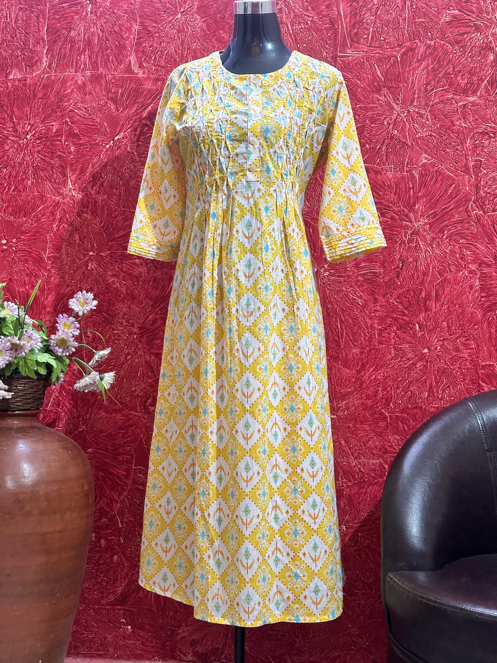 PURE COTTON A LINE KURTI - BB368