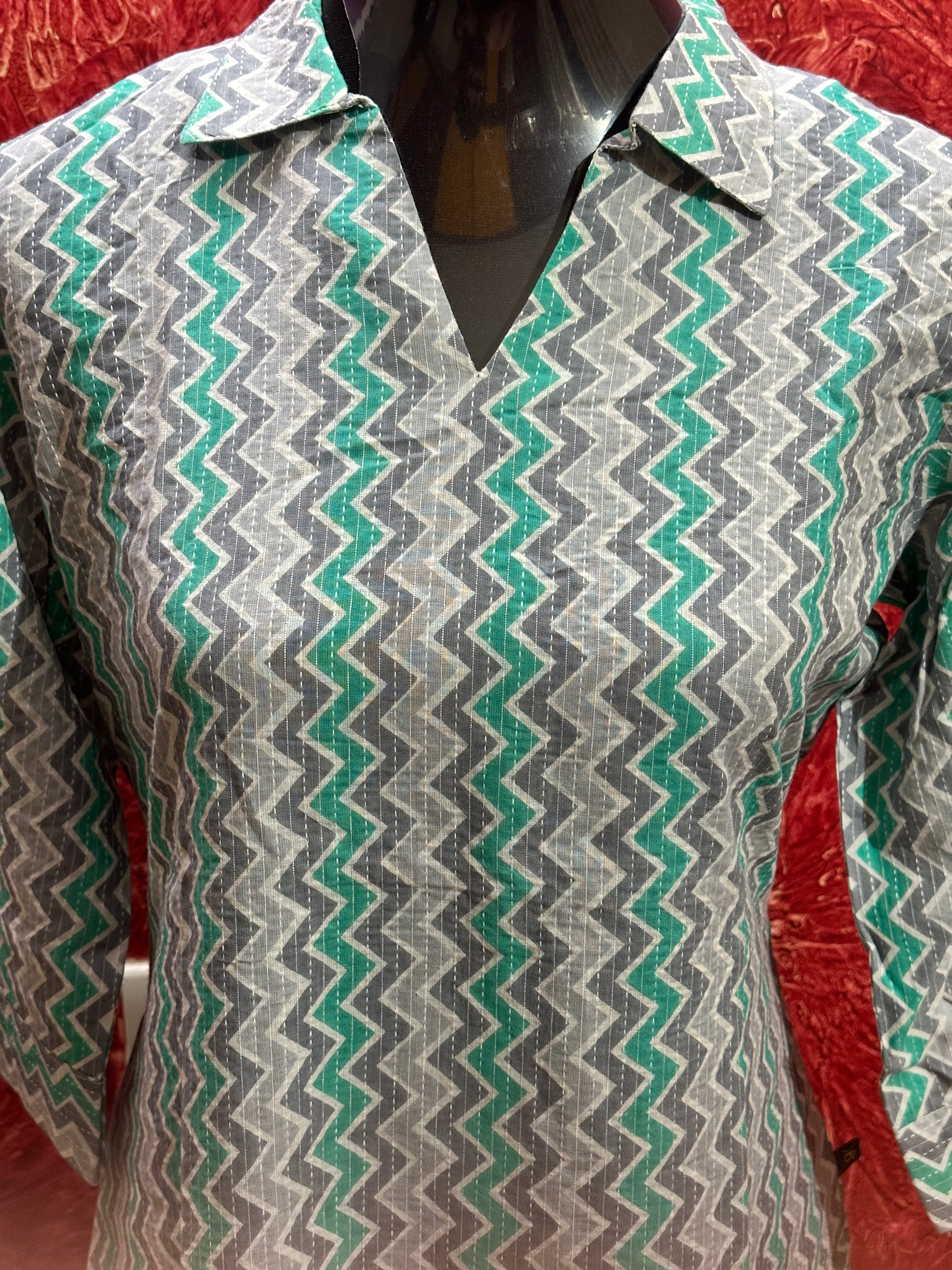 PURE COTTON LONG SLITTED KURTI - BB297