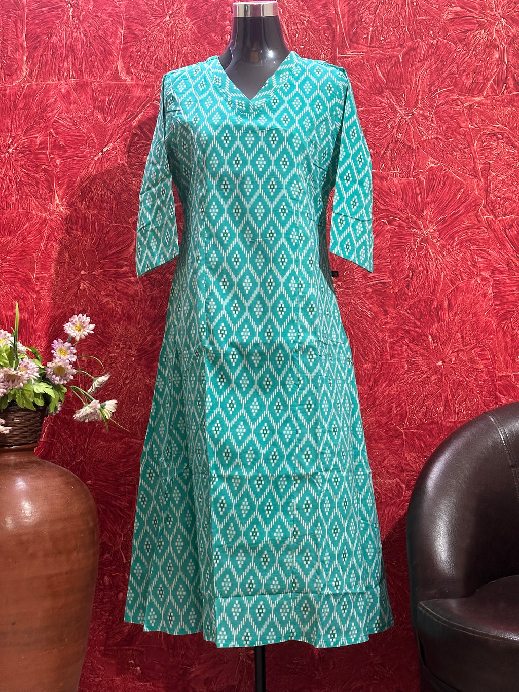 PURE COTTON A LINE KURTI -BB316