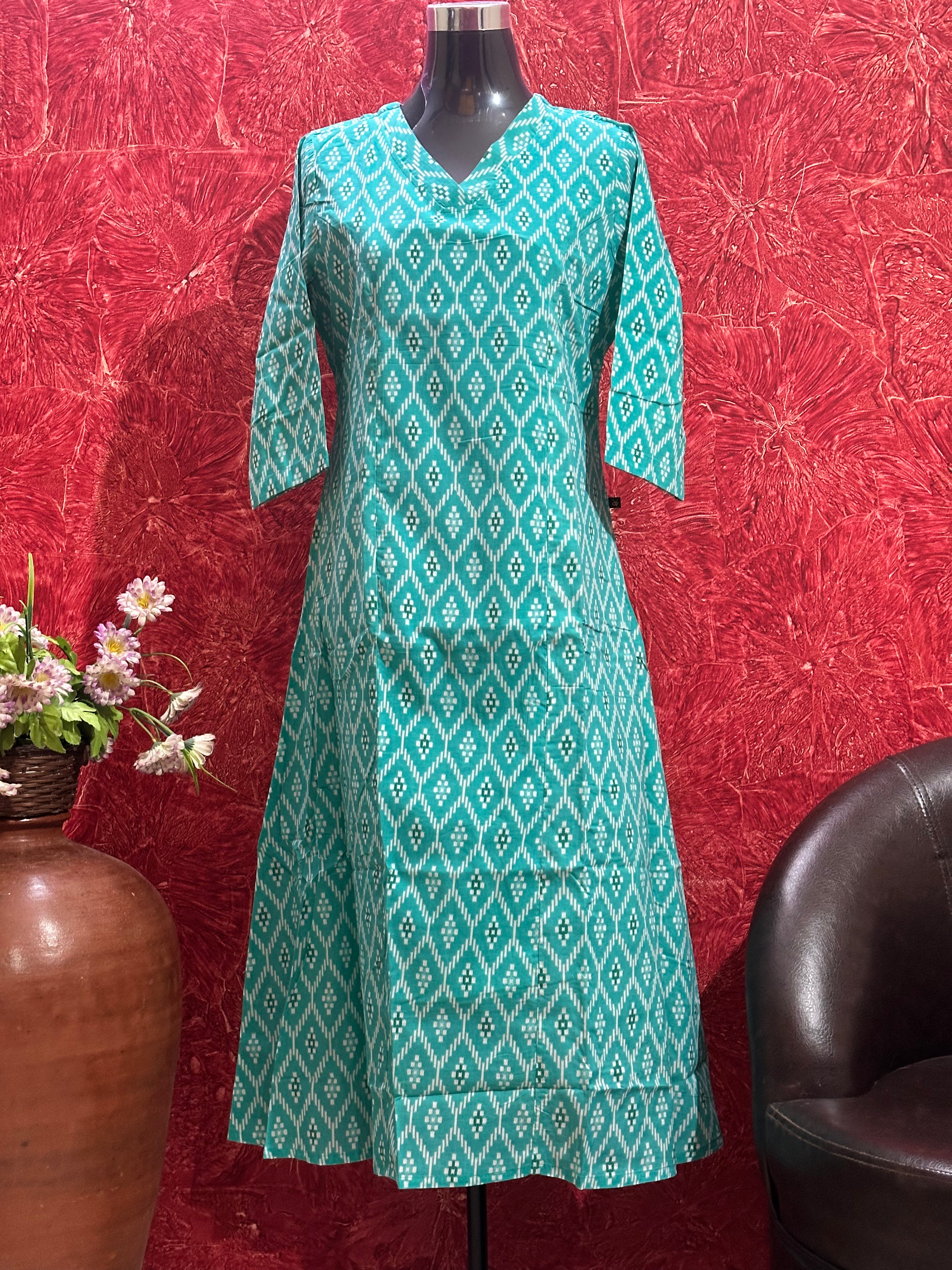 PURE COTTON A LINE KURTI -BB316