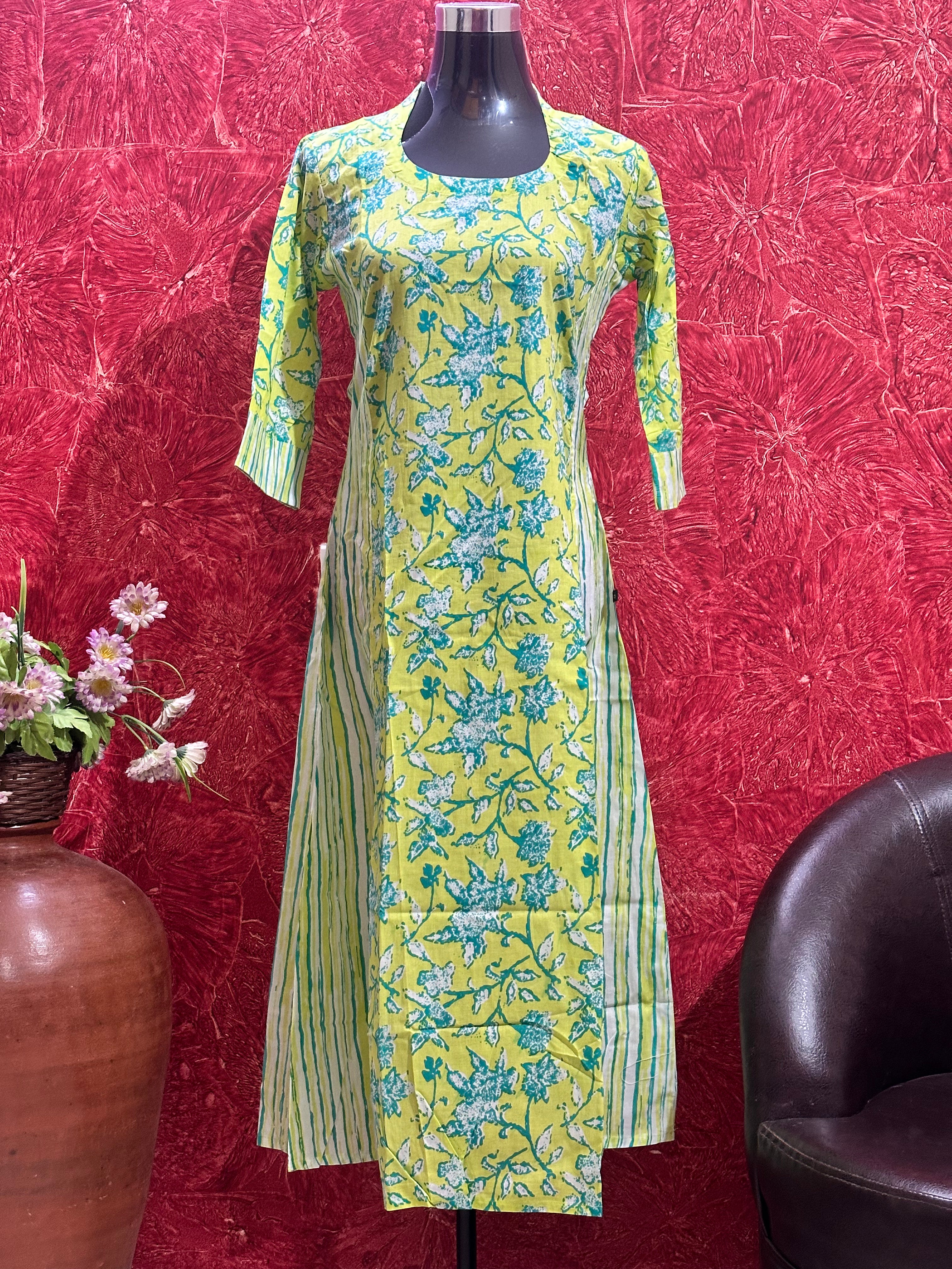 PURE COTTON A LINE KURTI