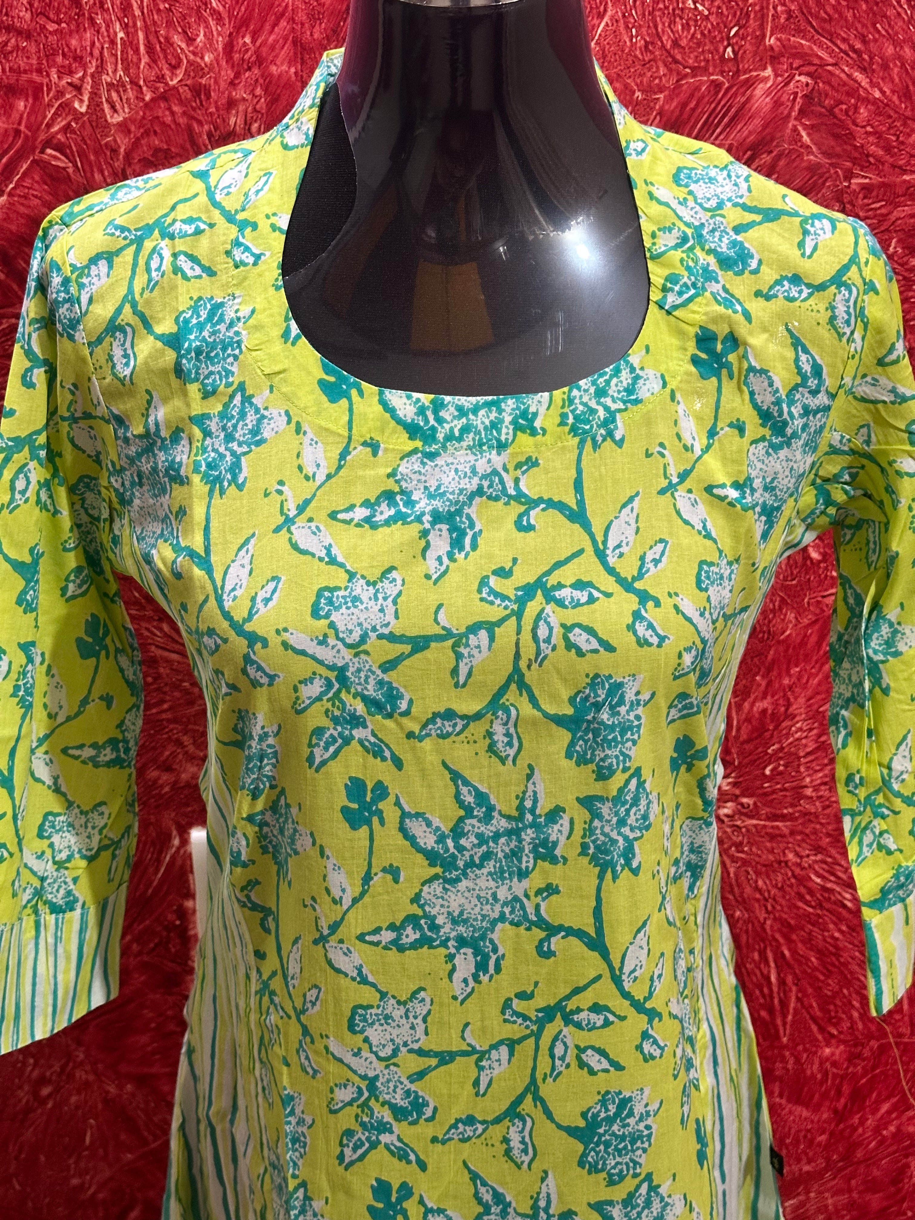 PURE COTTON A LINE KURTI