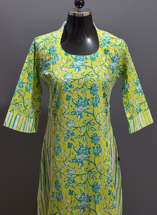 PURE COTTON A LINE KURTI