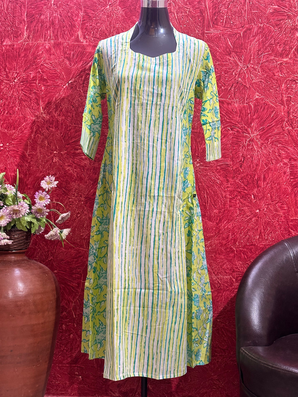 PURE COTTON A LINE KURTI - BB286