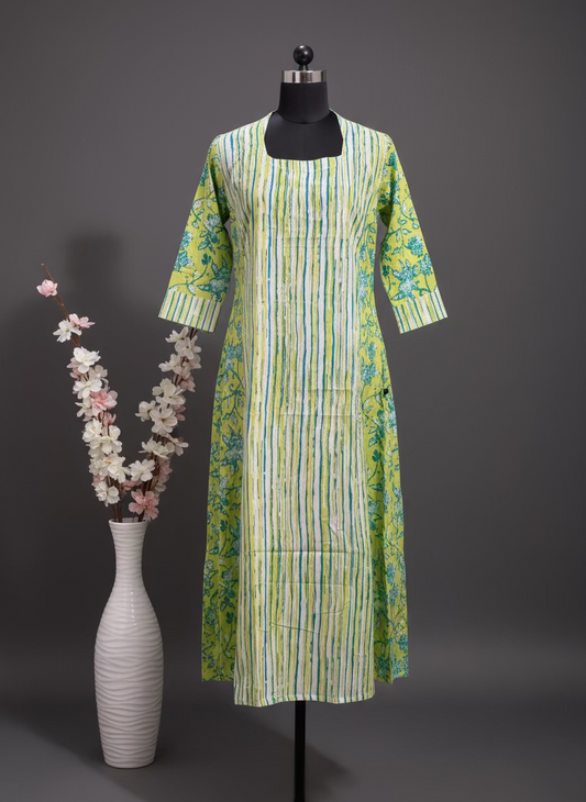 PURE COTTON A LINE KURTI - BB286