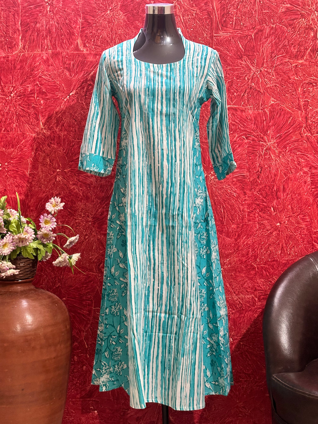 PURE COTTON A LINE KURTI- BB286