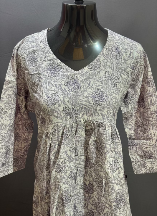 PURE COTTON ALIA CUT KURTI -BB368