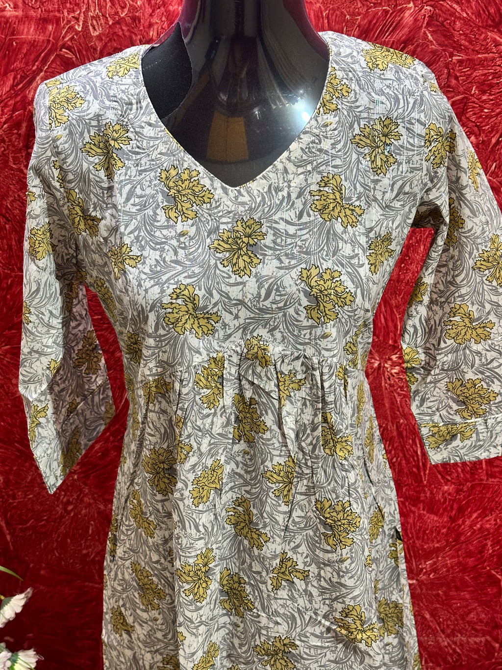 PURE COTTON ALIA CUT KURTI -BB368