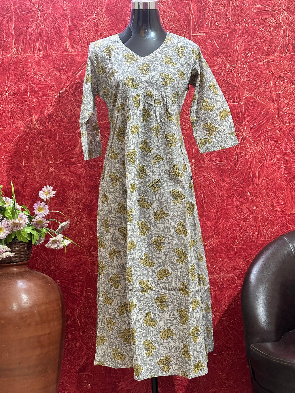 PURE COTTON ALIA CUT KURTI -BB368