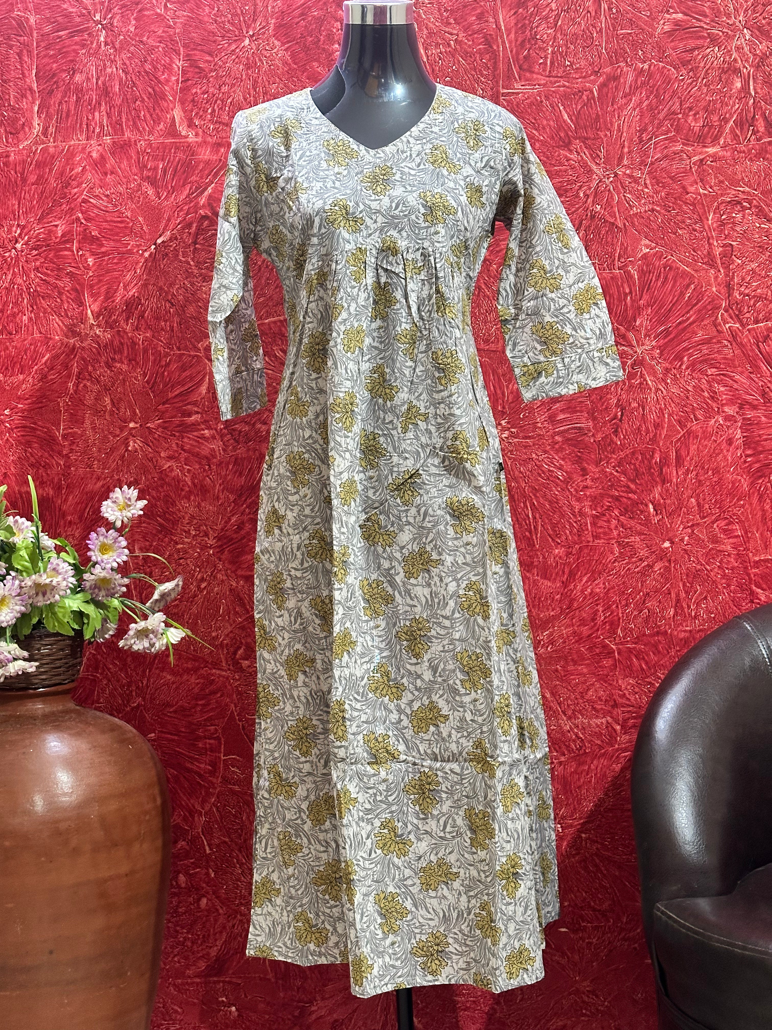 PURE COTTON ALIA CUT KURTI -BB368